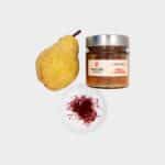 Pera, zafferano e confettura.
